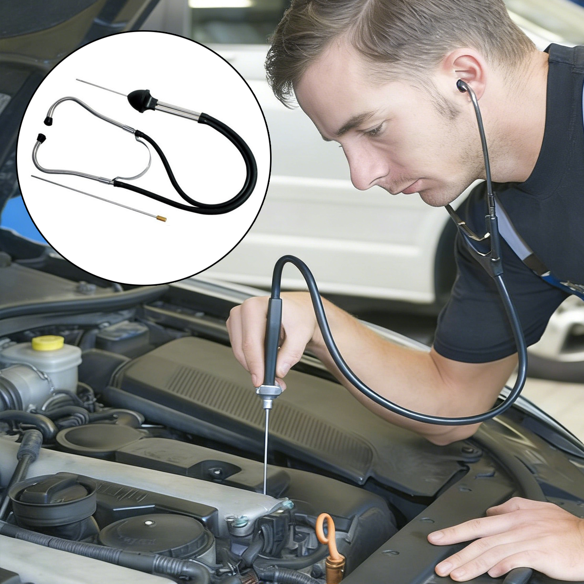 Tools In Mechanic Workshop - Automotive Stethoscope Mechanical Car Cylinder Tools