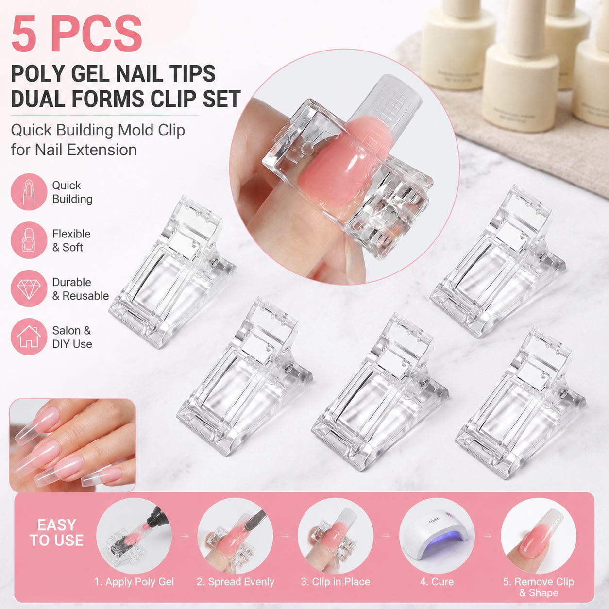 Workshop Tools Diy - 5 Pcs Flexible Soft Poly Gel