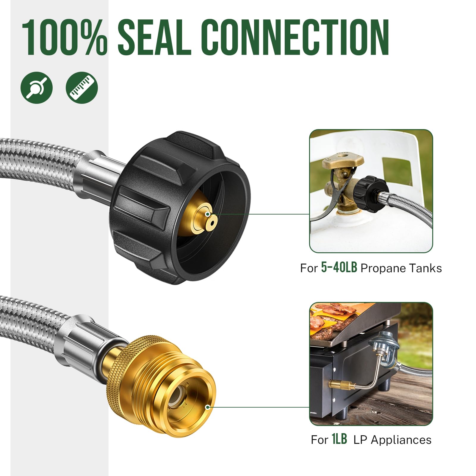Propane Hose Adapter 5FT Stain - Tools Qcc 리뷰 및 가격