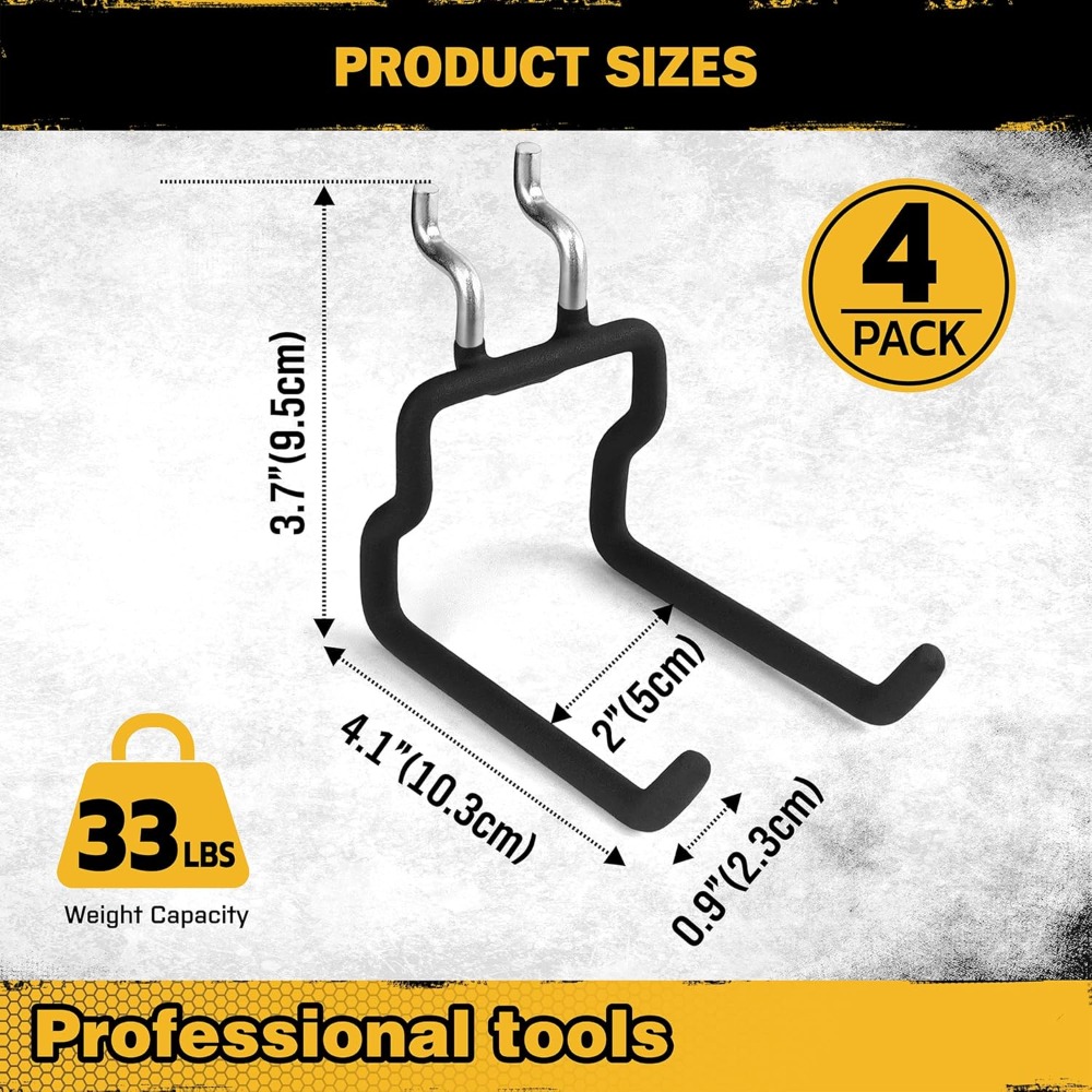 4-Piece Flat Pegboard Hooks Se - Workshop Tools.Hanging Board 리뷰 및 가격