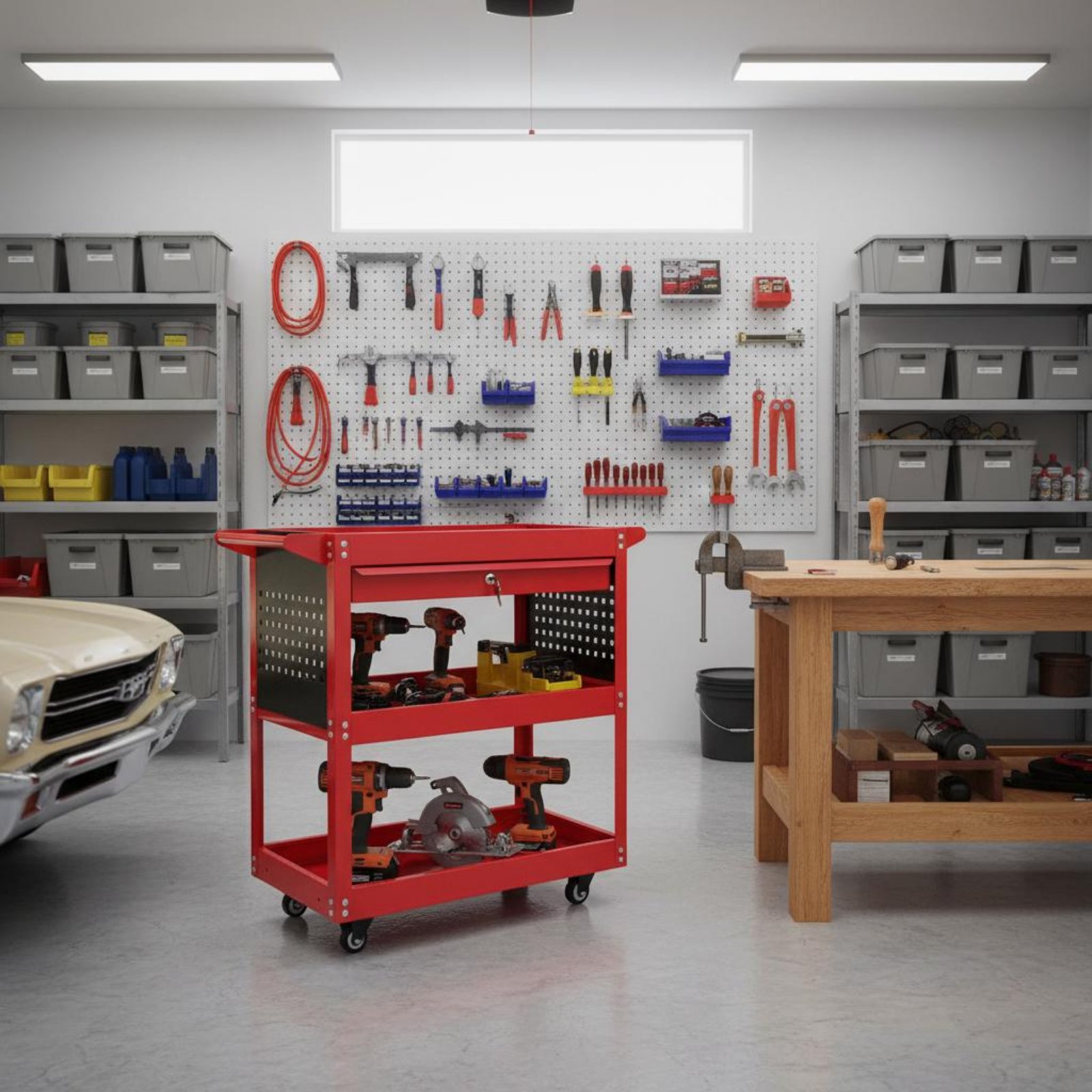 3-Tier Tool Cart Thickened Ste - Workshop Tools Diy 리뷰 및 가격