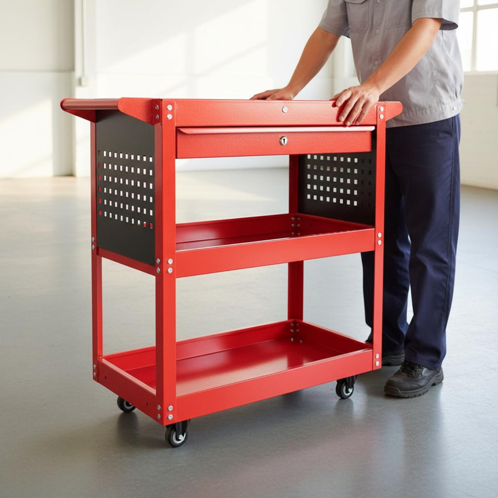 3-Tier Tool Cart Thickened Ste - Workshop Tools Diy 리뷰 및 가격