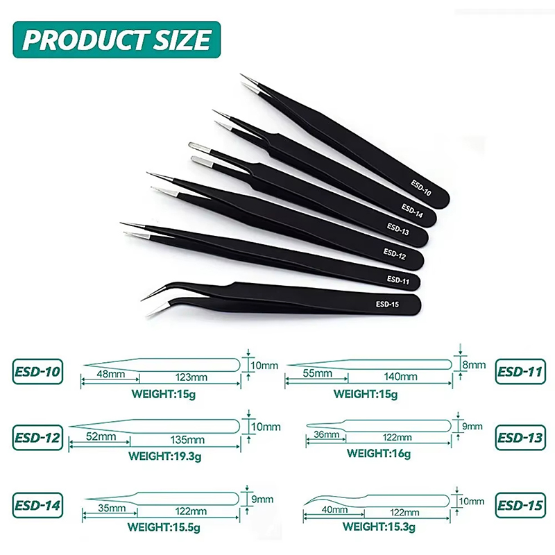Stainless Steel Black Tweezers - Maintenance Workshop Tools 리뷰 및 가격